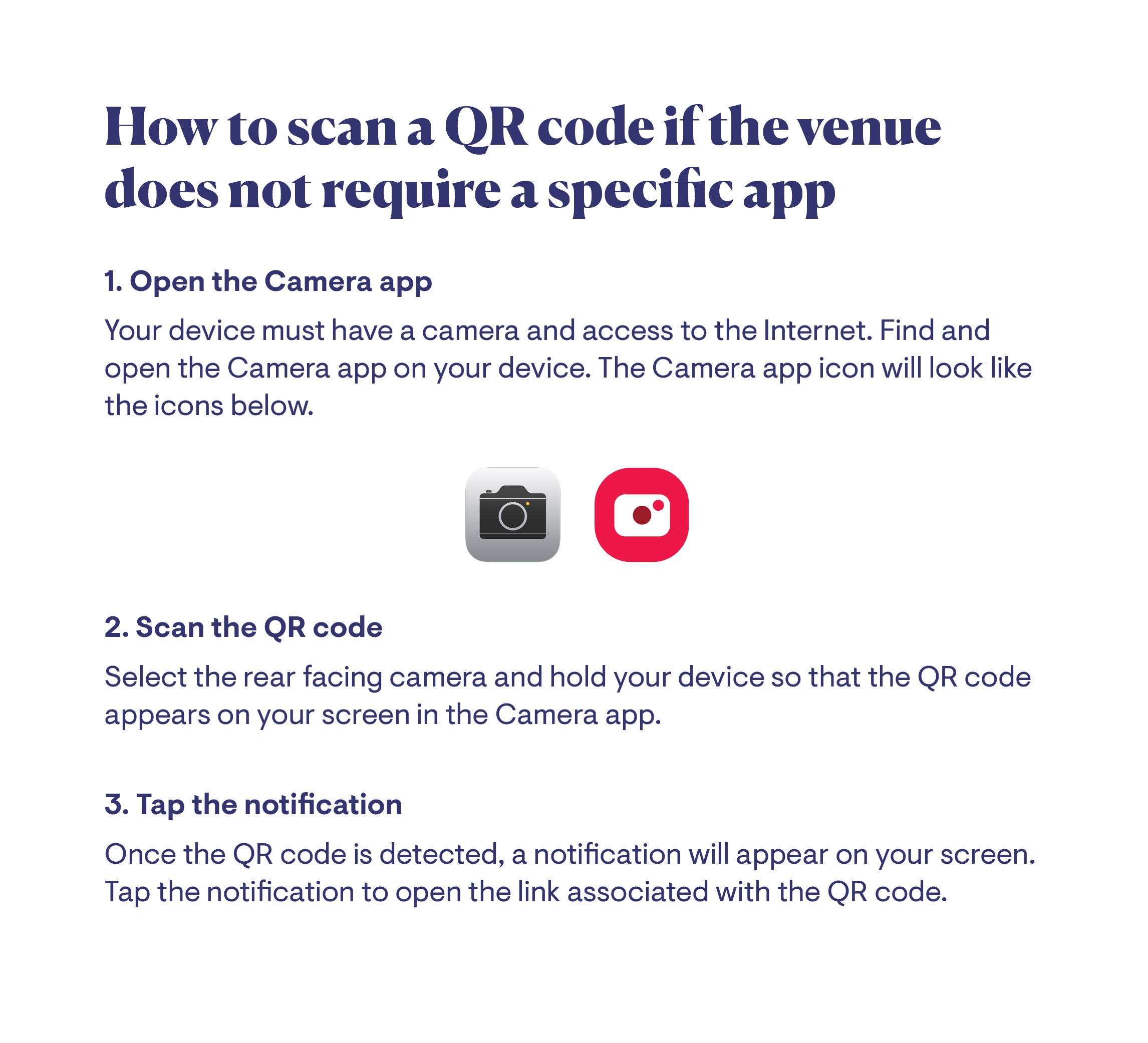 How to scan a QR code